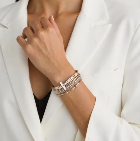 Blessed Cross Wrap Bracelet - Bohemian Western Style