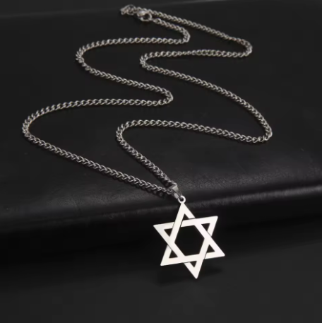 Star of David Necklace - Stainless Steel Jewish Pendant