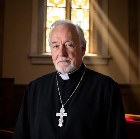 Silver Eastern Orthodox Crucifix Necklace